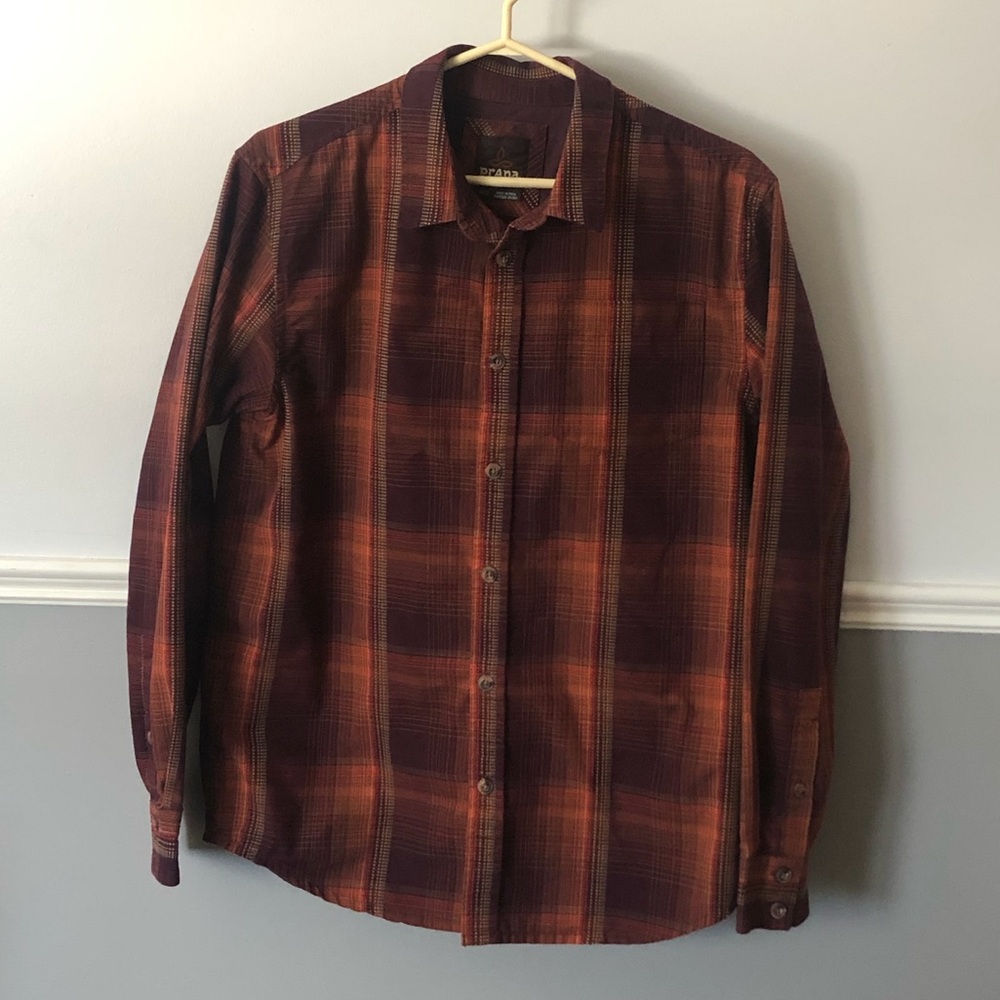 PRANA BUTTON DOWN SHIRT - Picture 1 of 6